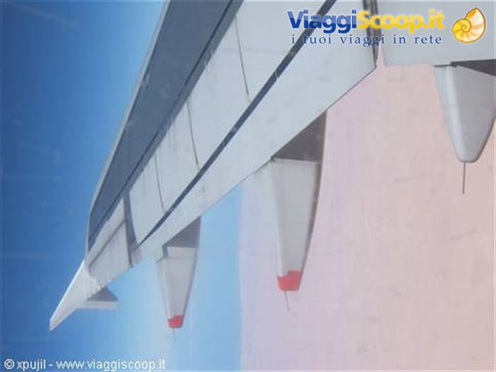 già dall'aereo vista suggestiva