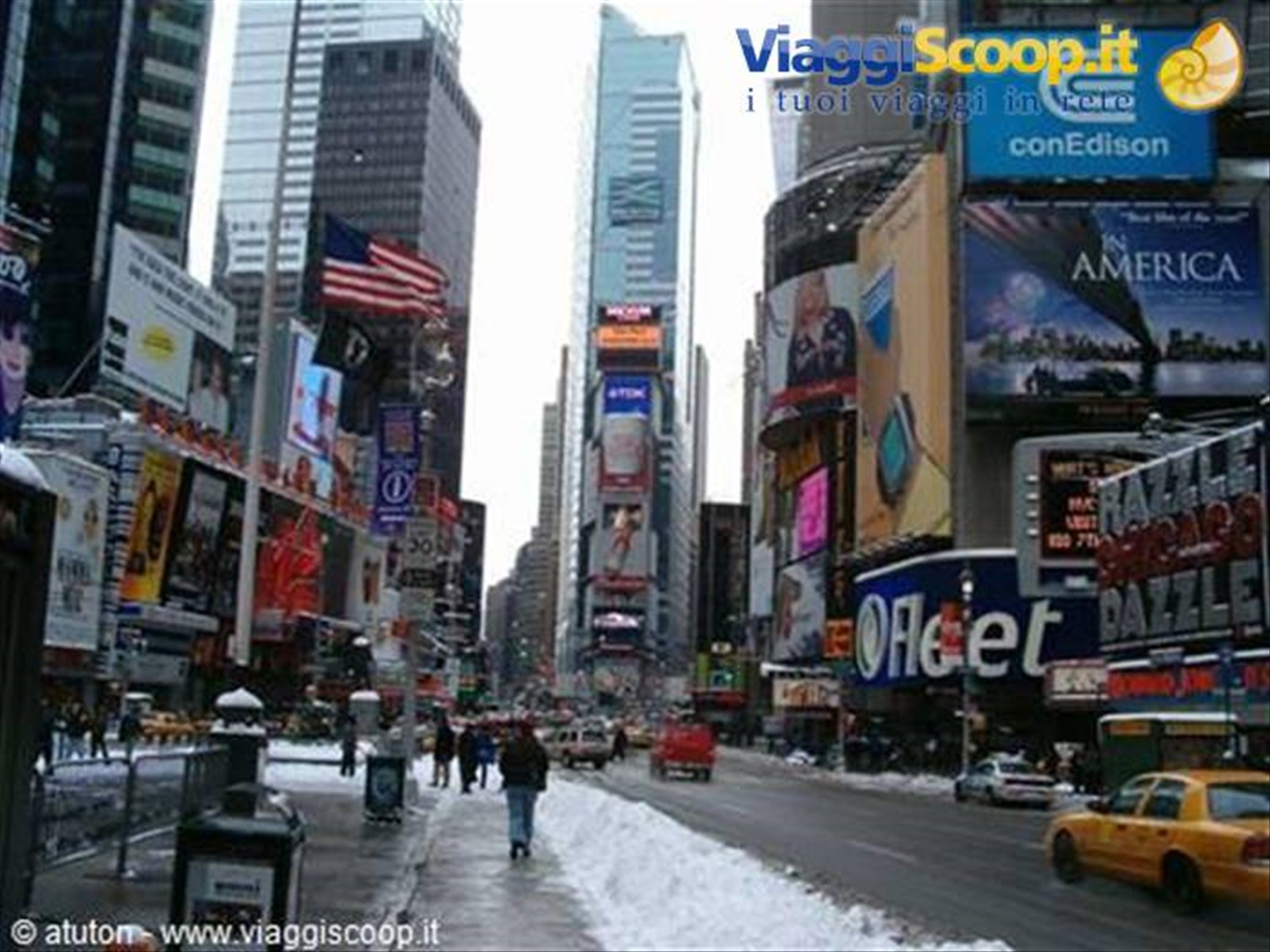Neve a Times Square