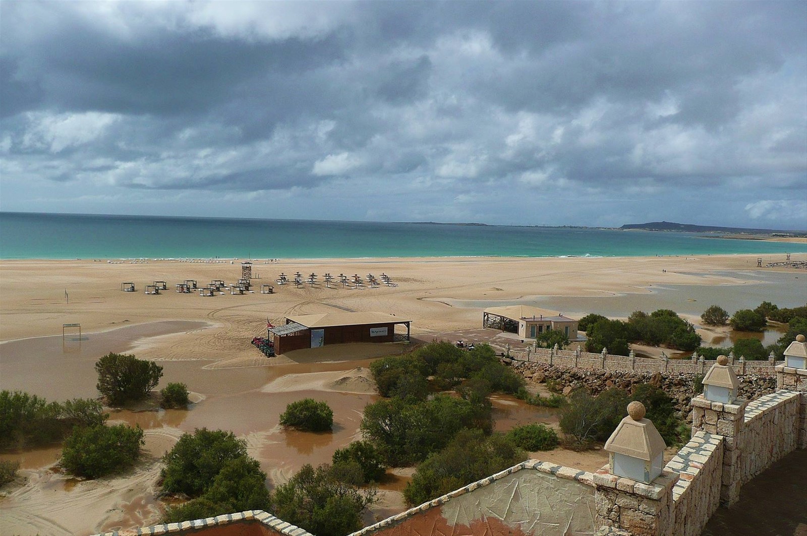 Praia de CHaves rain view