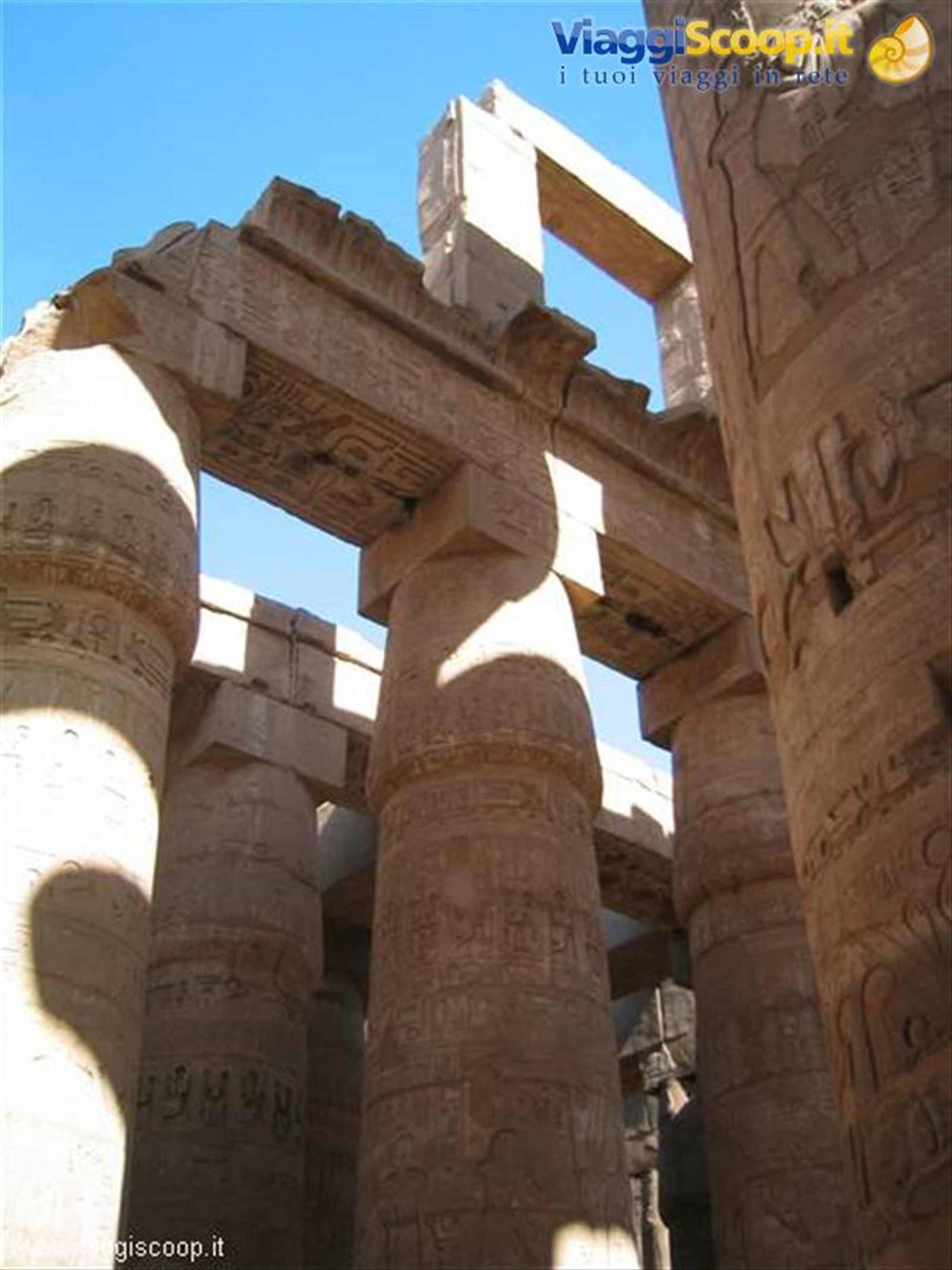 Particolare della sala delle colonne del Tempio di Karnak