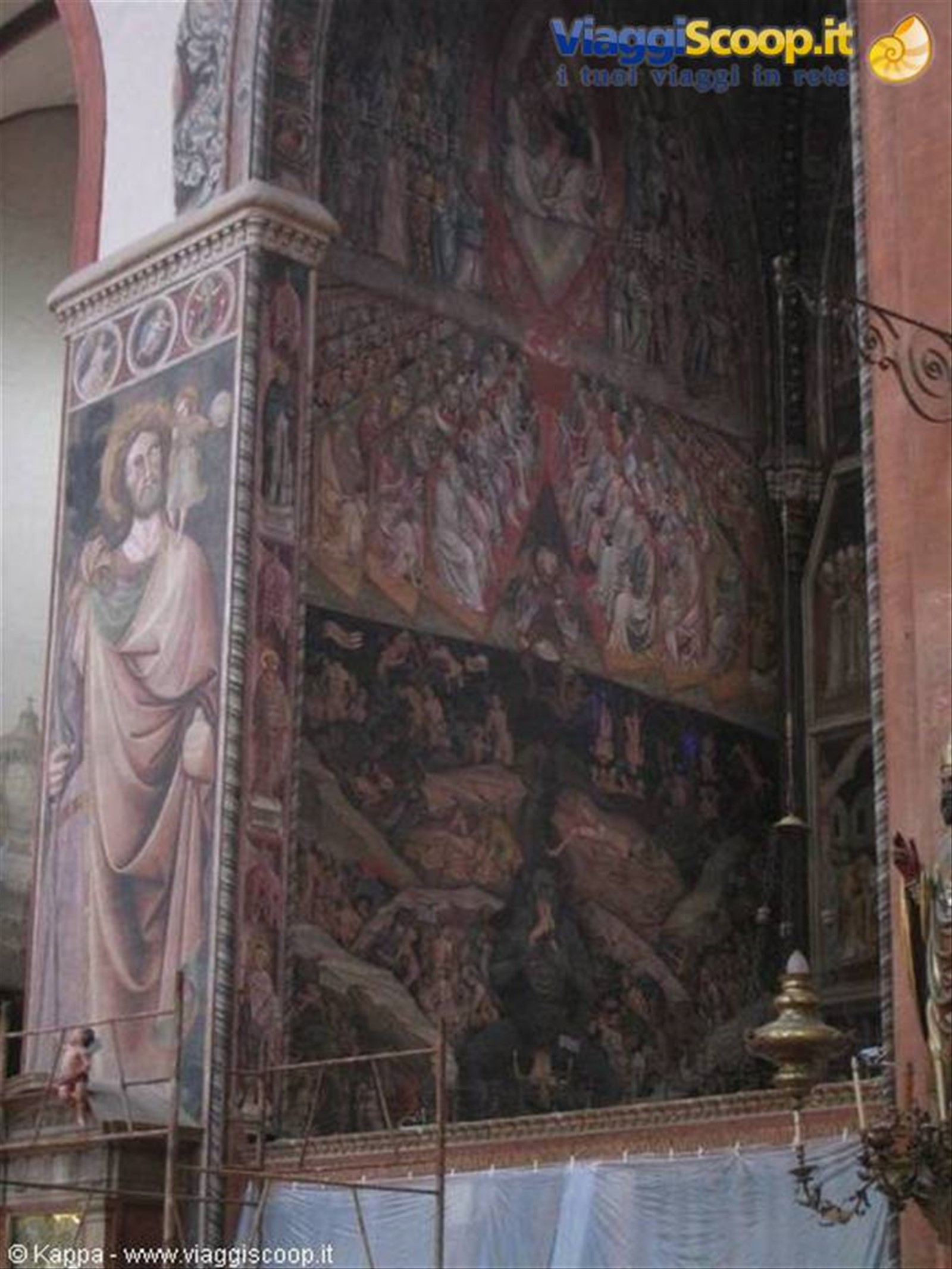 Affresco all'interno di San Petronio raffigurante Maometto all'inferno