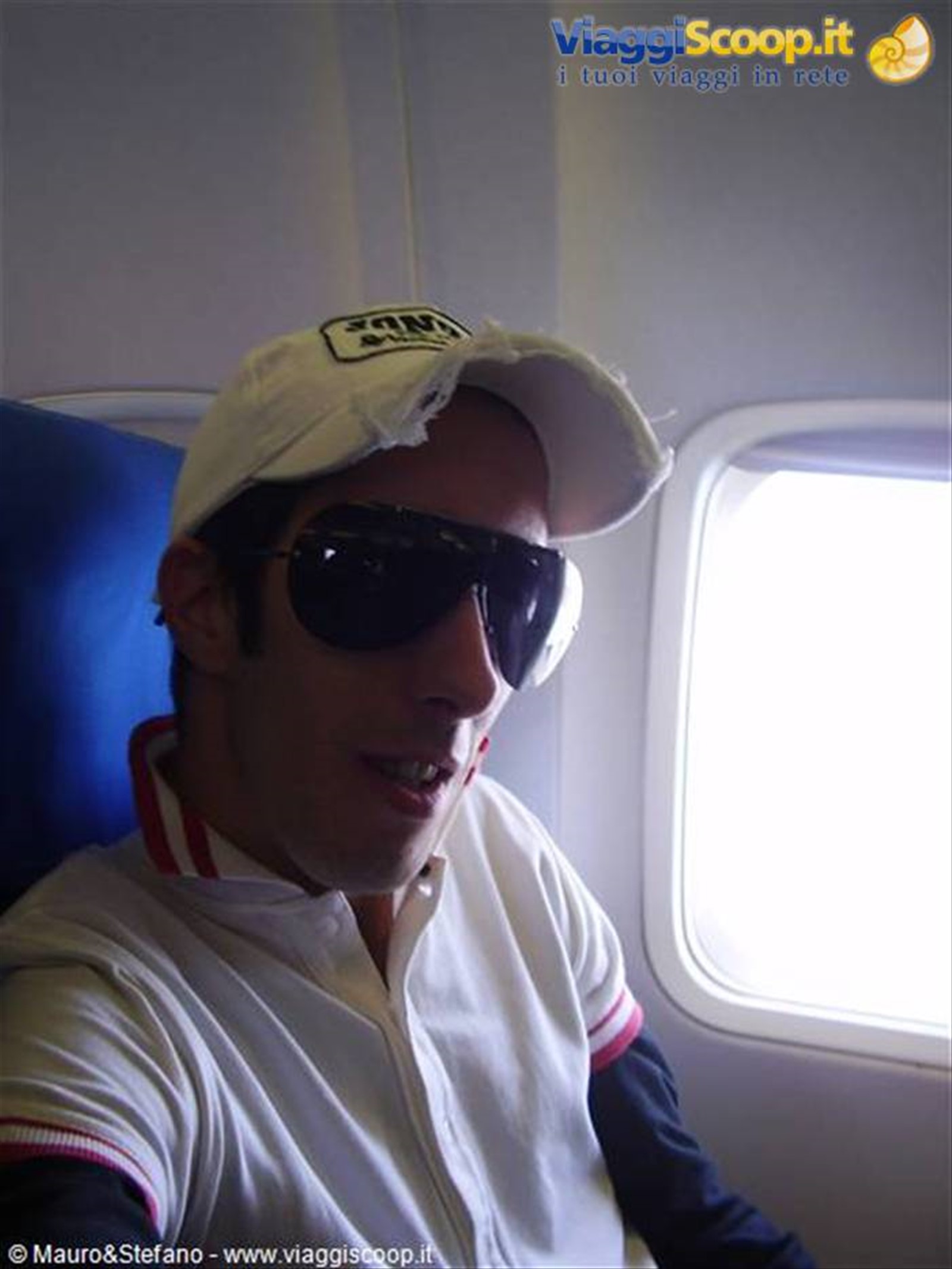 Mauro sull'aereo.....