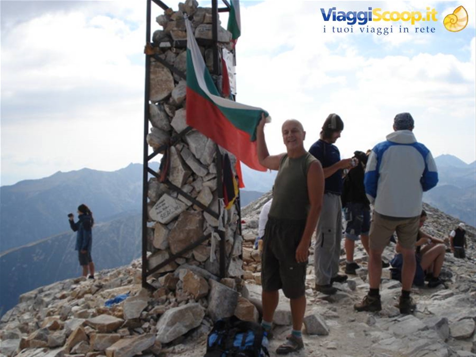 raggiunta la vetta del monte Vihren nel gruppo Pirin
