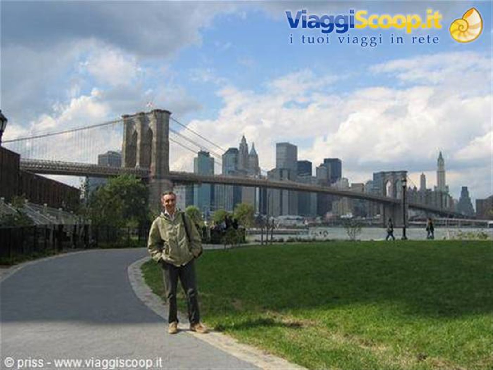 Un piccolo parco di Brooklin... da un lato il Brooklin Bridge dall'altro il Manhattan!