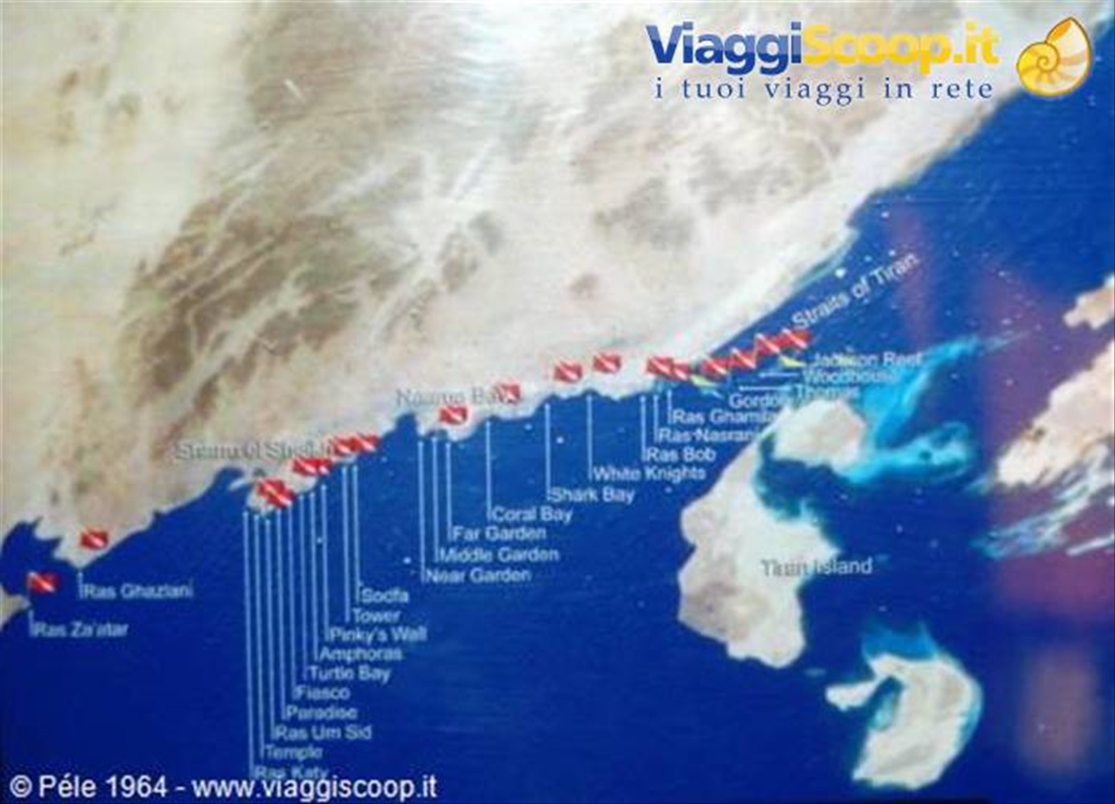 i punti di immersione della zona