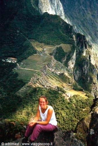 Mavi in cima all'Huayna Picchu
