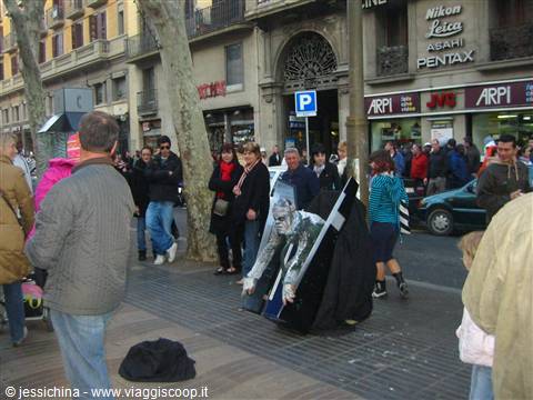 artisti sulle ramblas