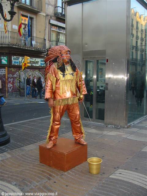 artisti sulle ramblas