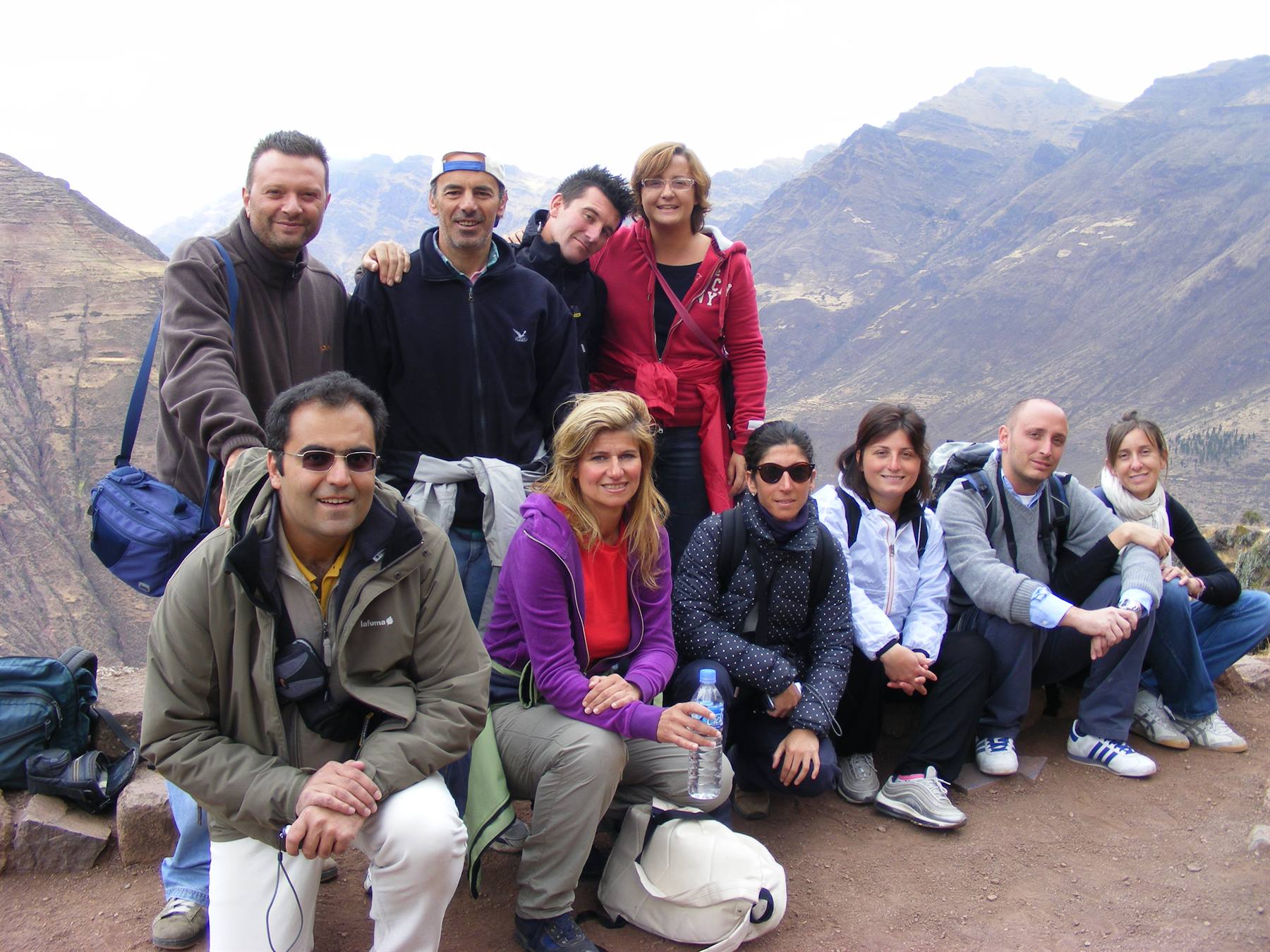il gruppo alle rovine di Pisac