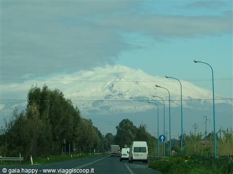 L'Etna dalla strada per Catania