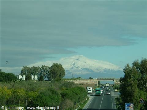 L'Etna dalla strada per Catania