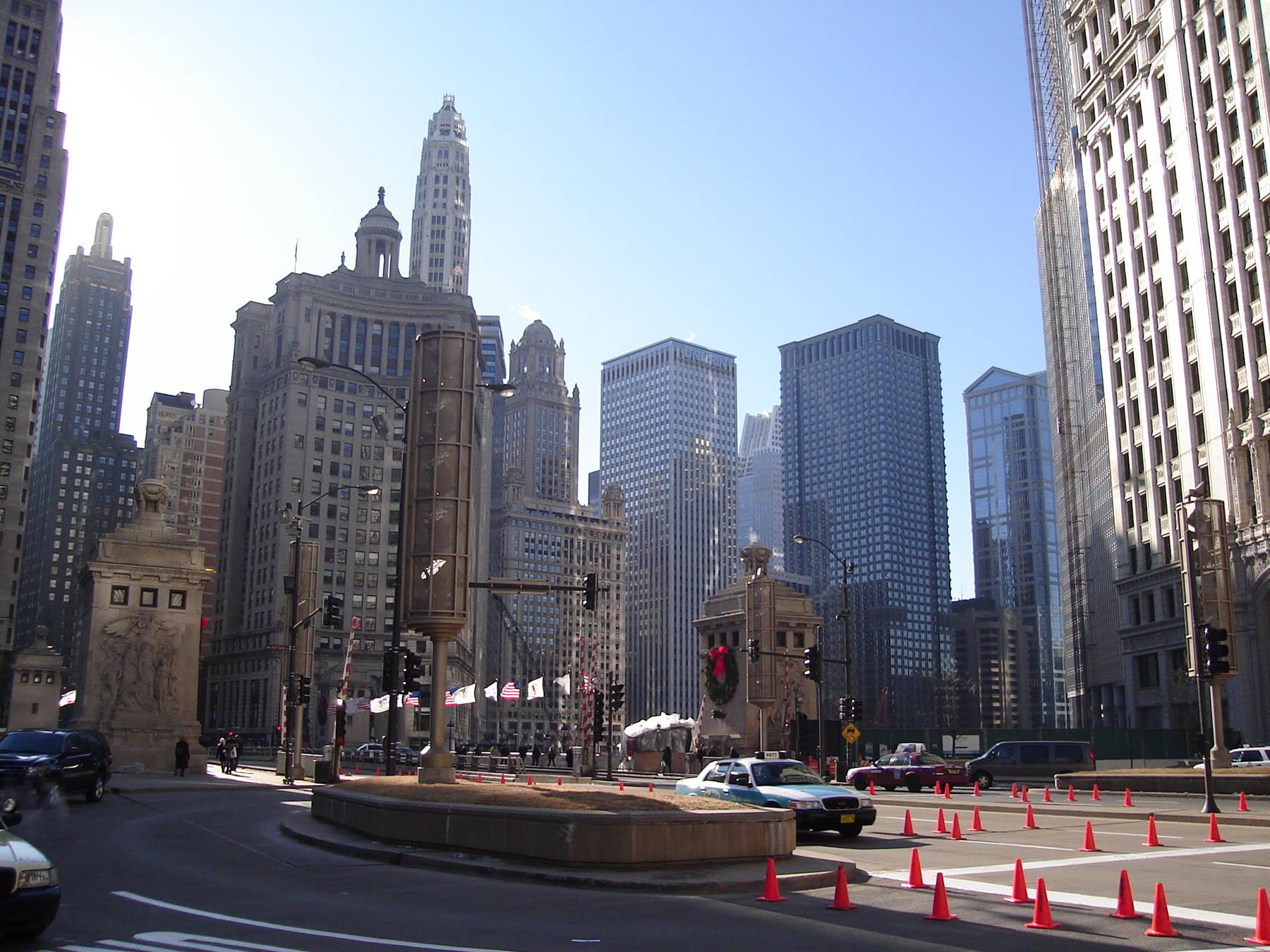 L'imponente visuale del downtown di Chicago