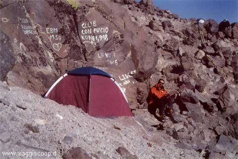 Il campo per la salita al Vulcano Misti