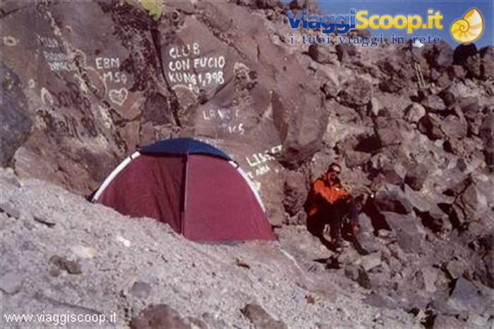 Il campo per la salita al Vulcano Misti