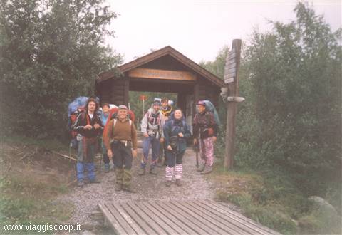 Il gruppo alla partenza del trekking