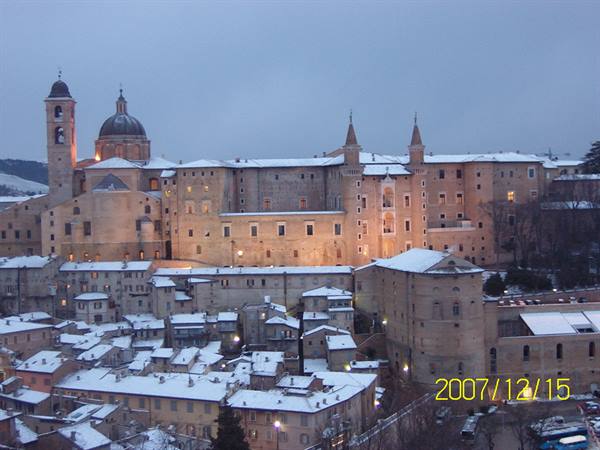 Il Palazzo Ducale e la neve