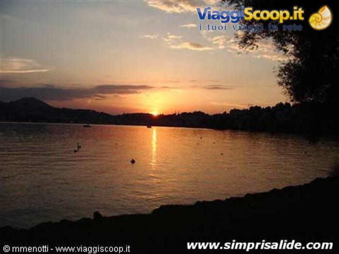 Il tramonto visto dal lungolago di Lucerna