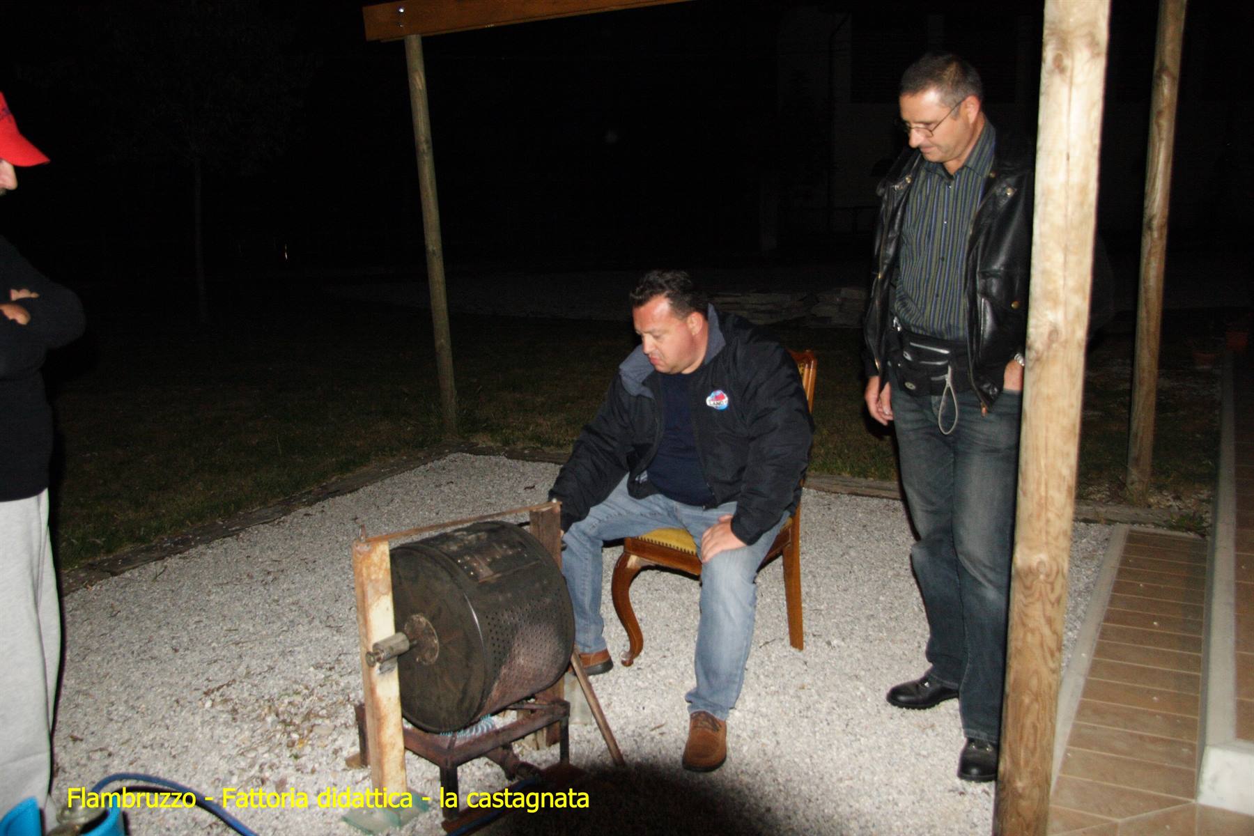 Flambruzzo - Fattoria didattica - le castagne al fuoco