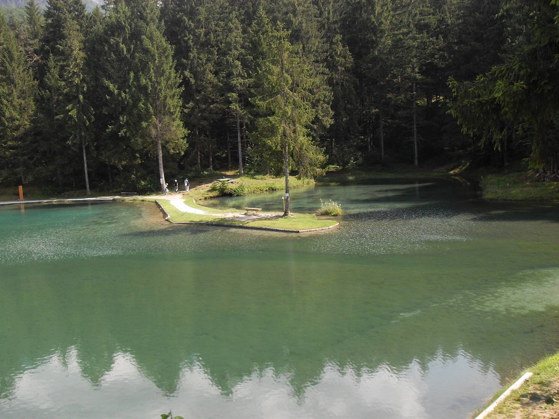 laghetti di pesca sul lago di Calalzo