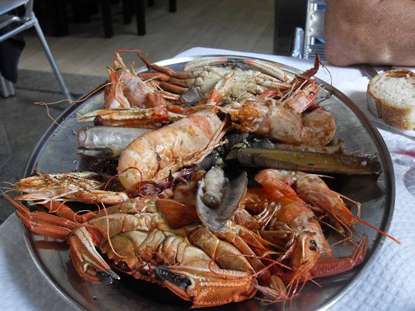 parillada de marisco con percebes
