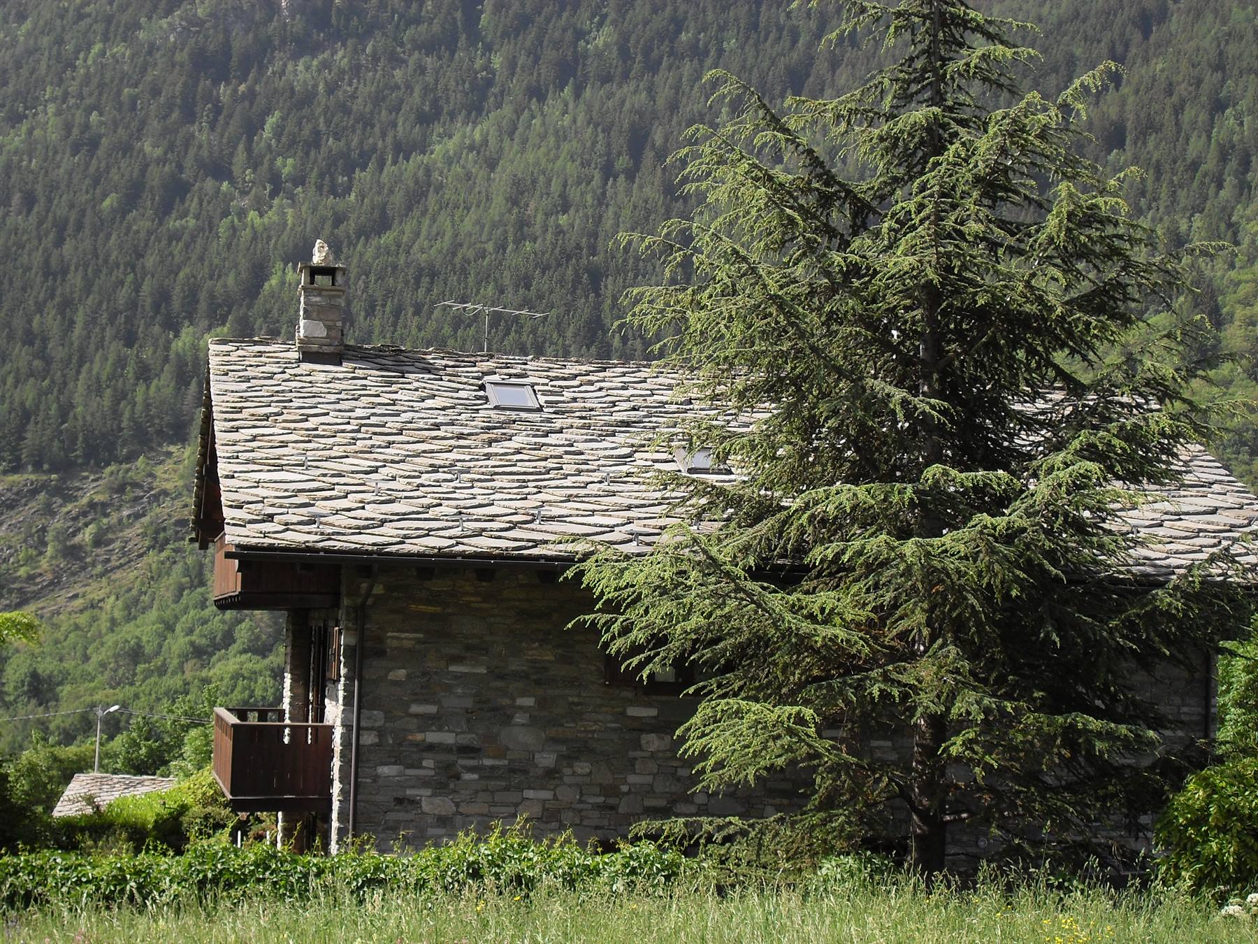 casa con il tetto ricoperto da "lose"