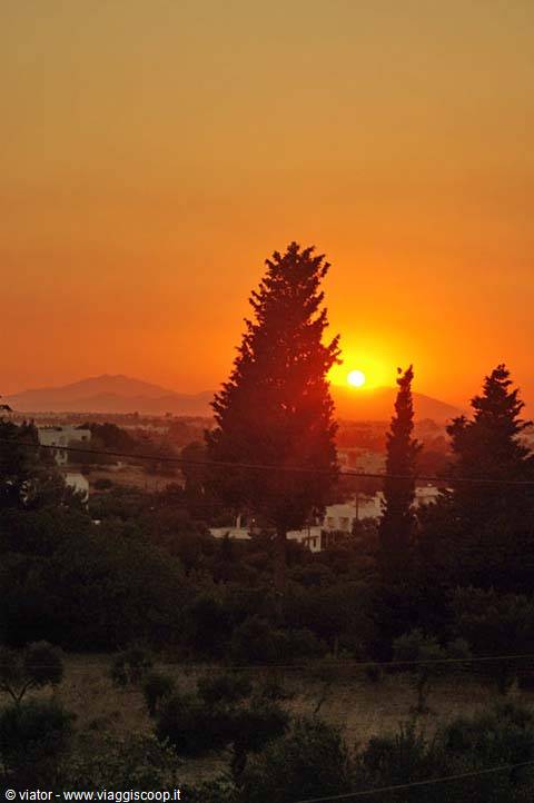 Il tramonto dalla casa