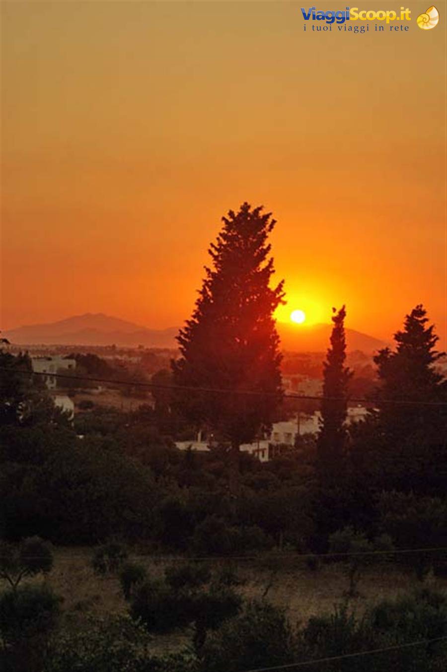 Il tramonto dalla casa