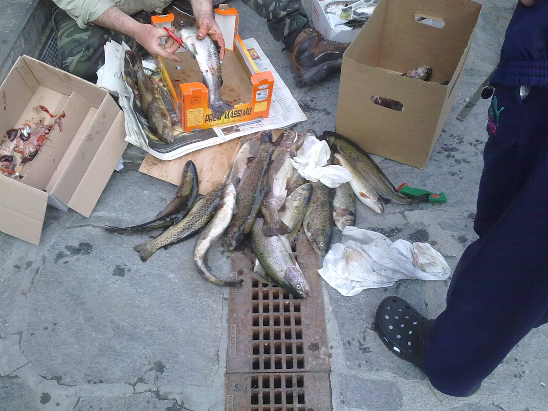 dopo una giornata di pesca