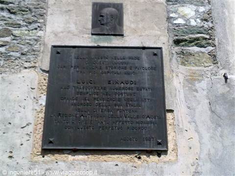 targa in ricordo di Luigi Einaudi