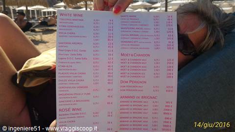 consumazioni in spiaggia