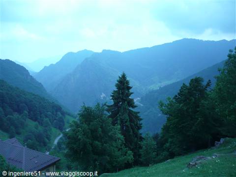 la valle vista dalla nostra casa