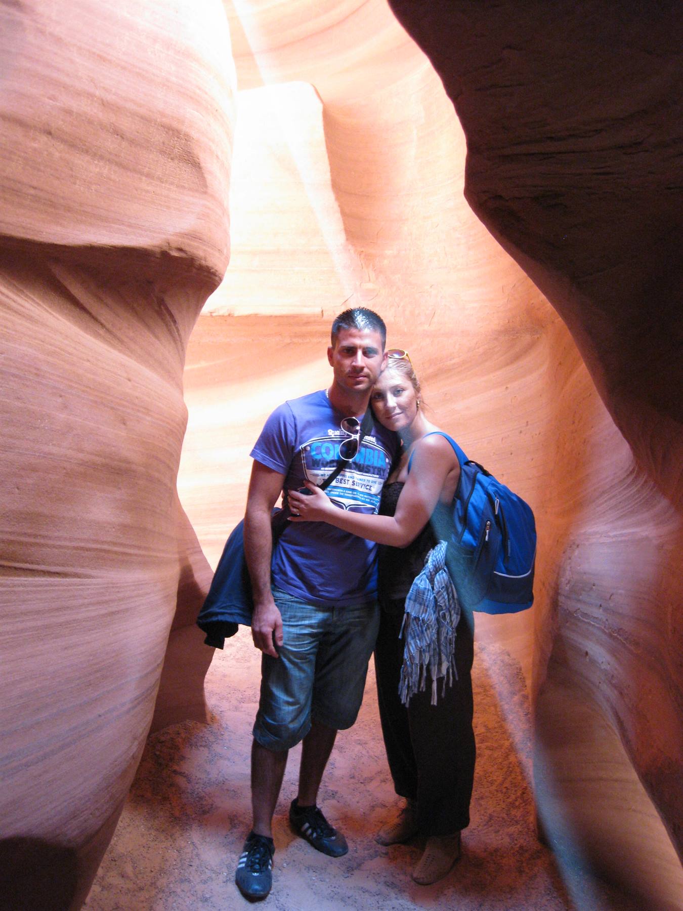 Un fascio di luce nell'Antelope Canyon