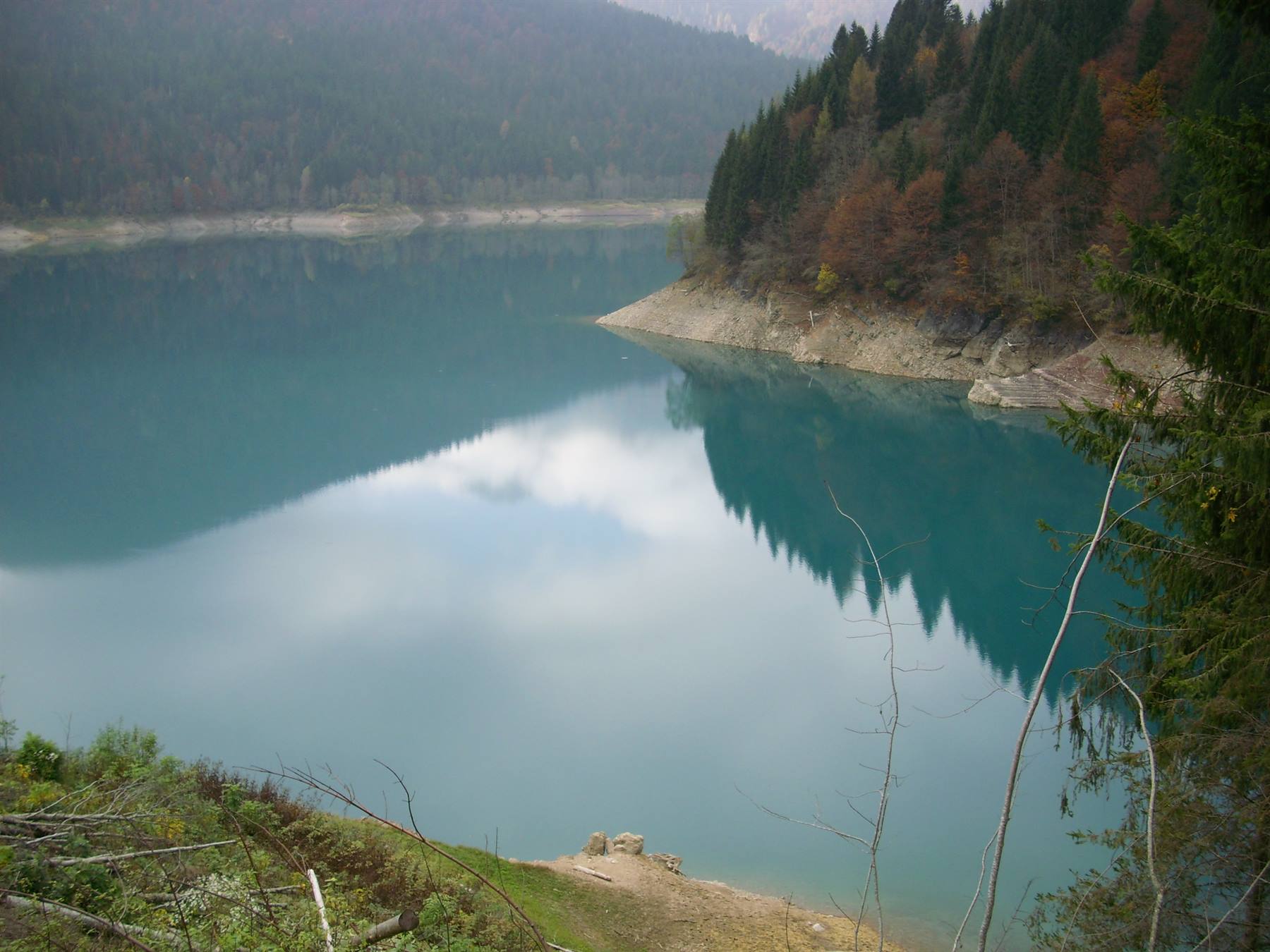 Lago di Sauris sulla strada di Sauris