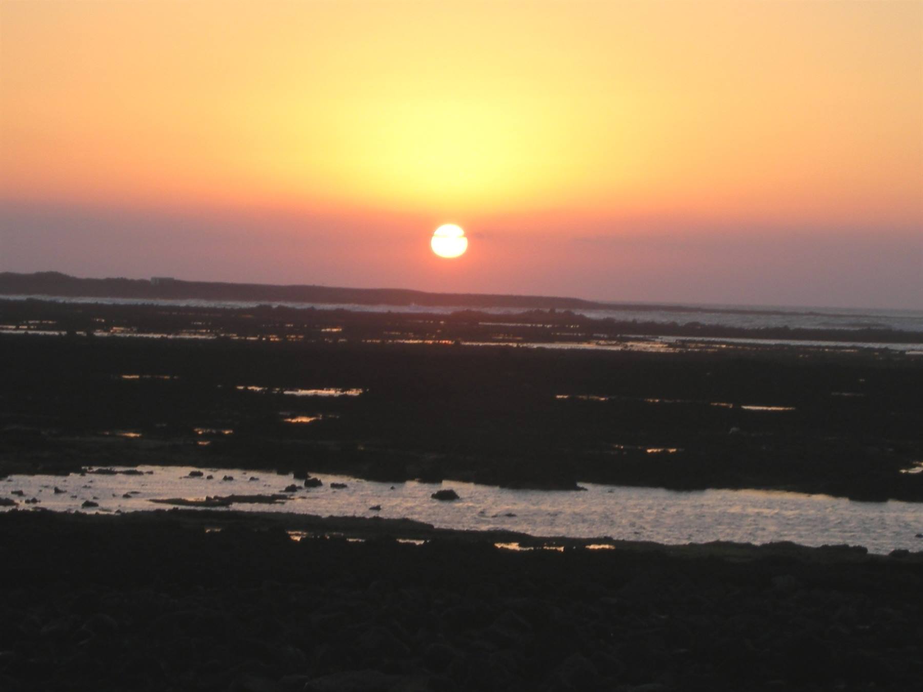 tramonto sull'oceano