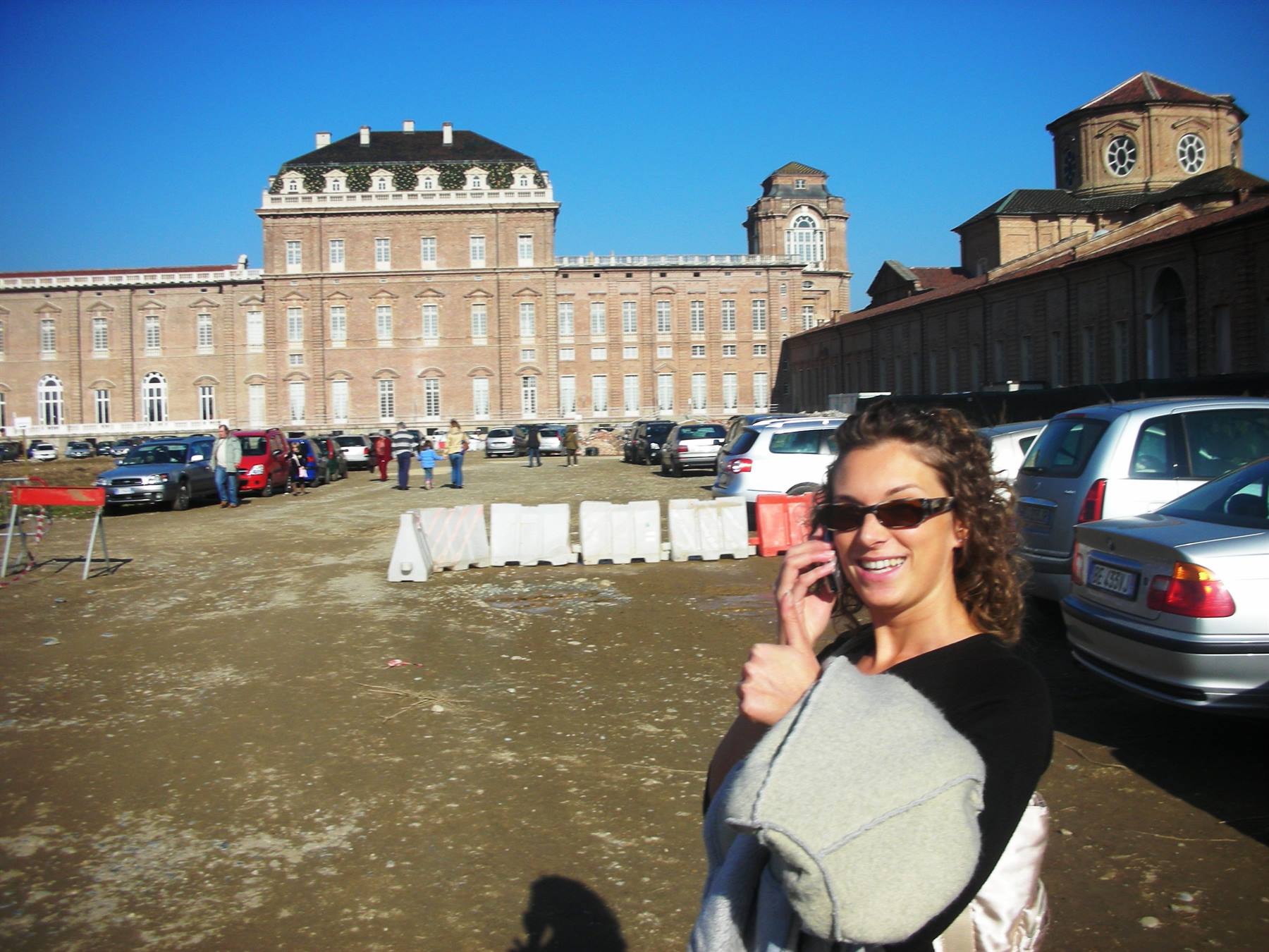 parcheggio, retro palazzo