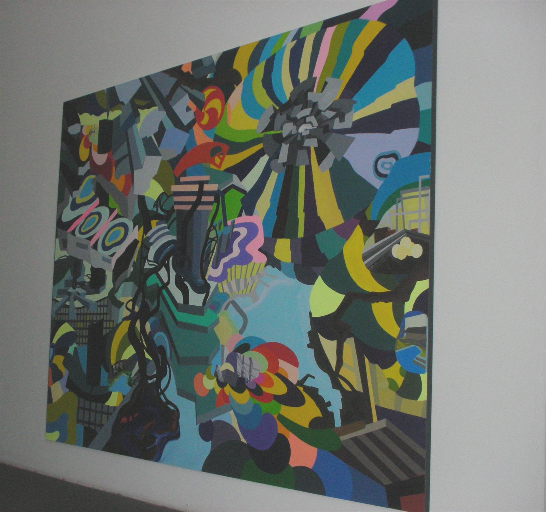 opere d'arte moderna all'interno del castello