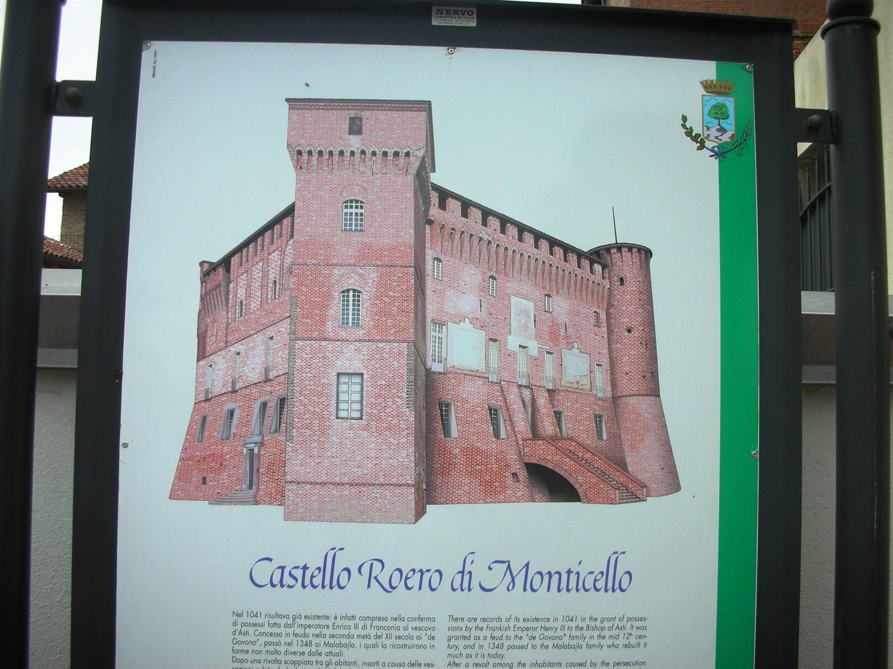 cartello informativo del castello