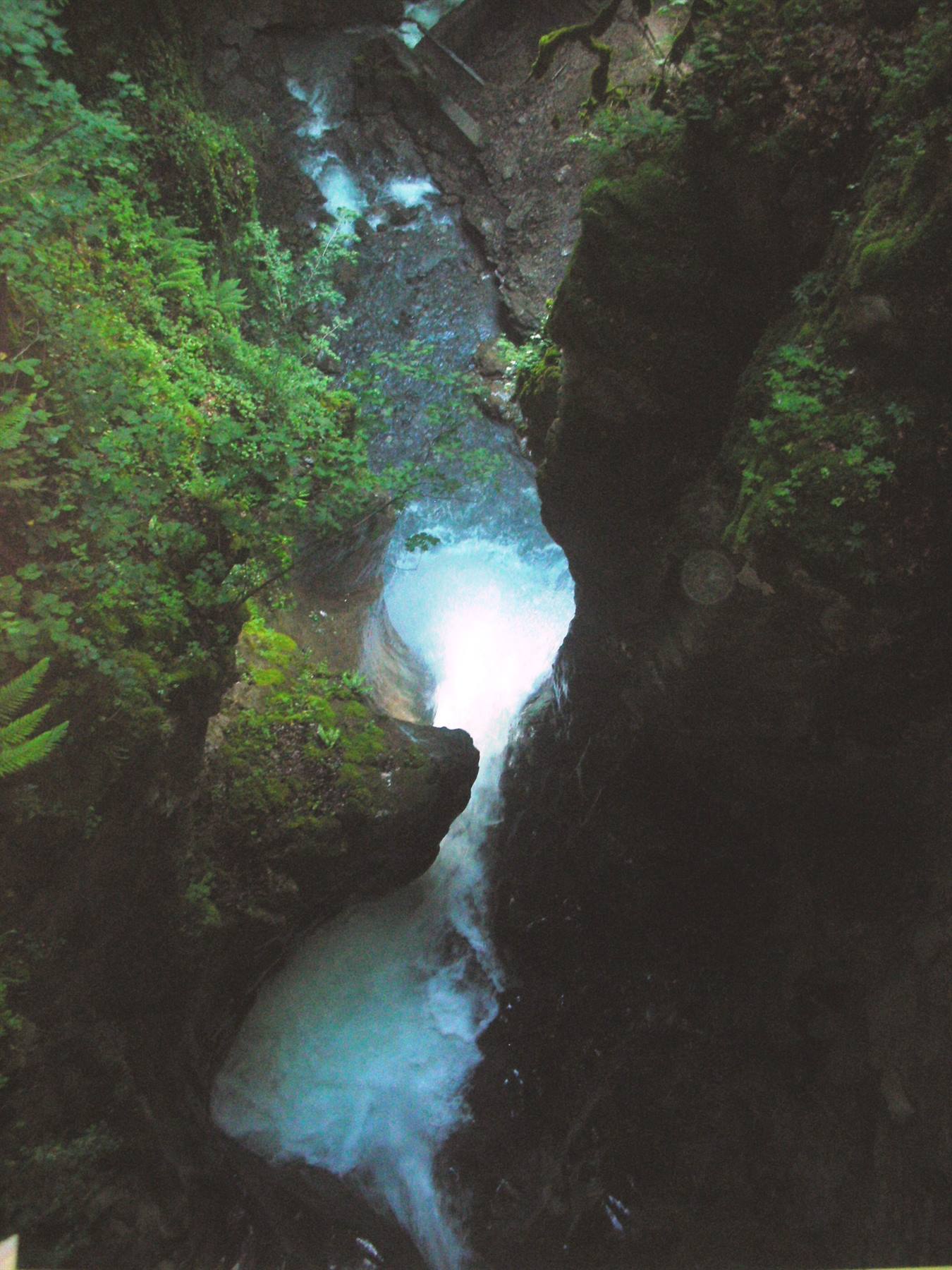 la cascata vista dall'alto