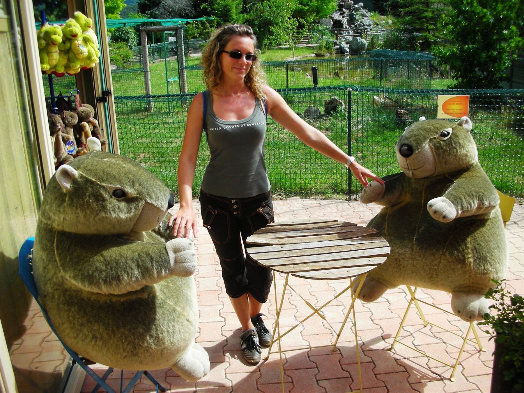 peluches all'inizio del parco
