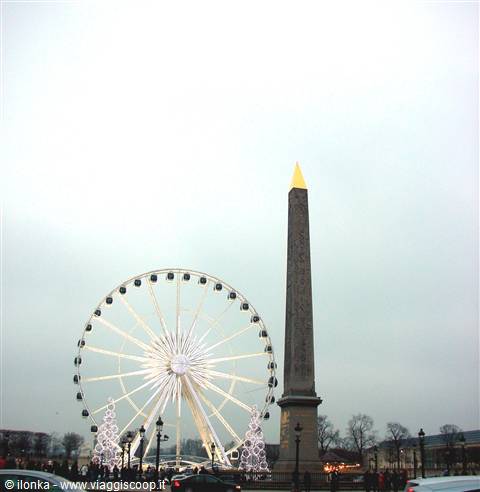 Place de la Concorde: ruota panoramica ed obelisco