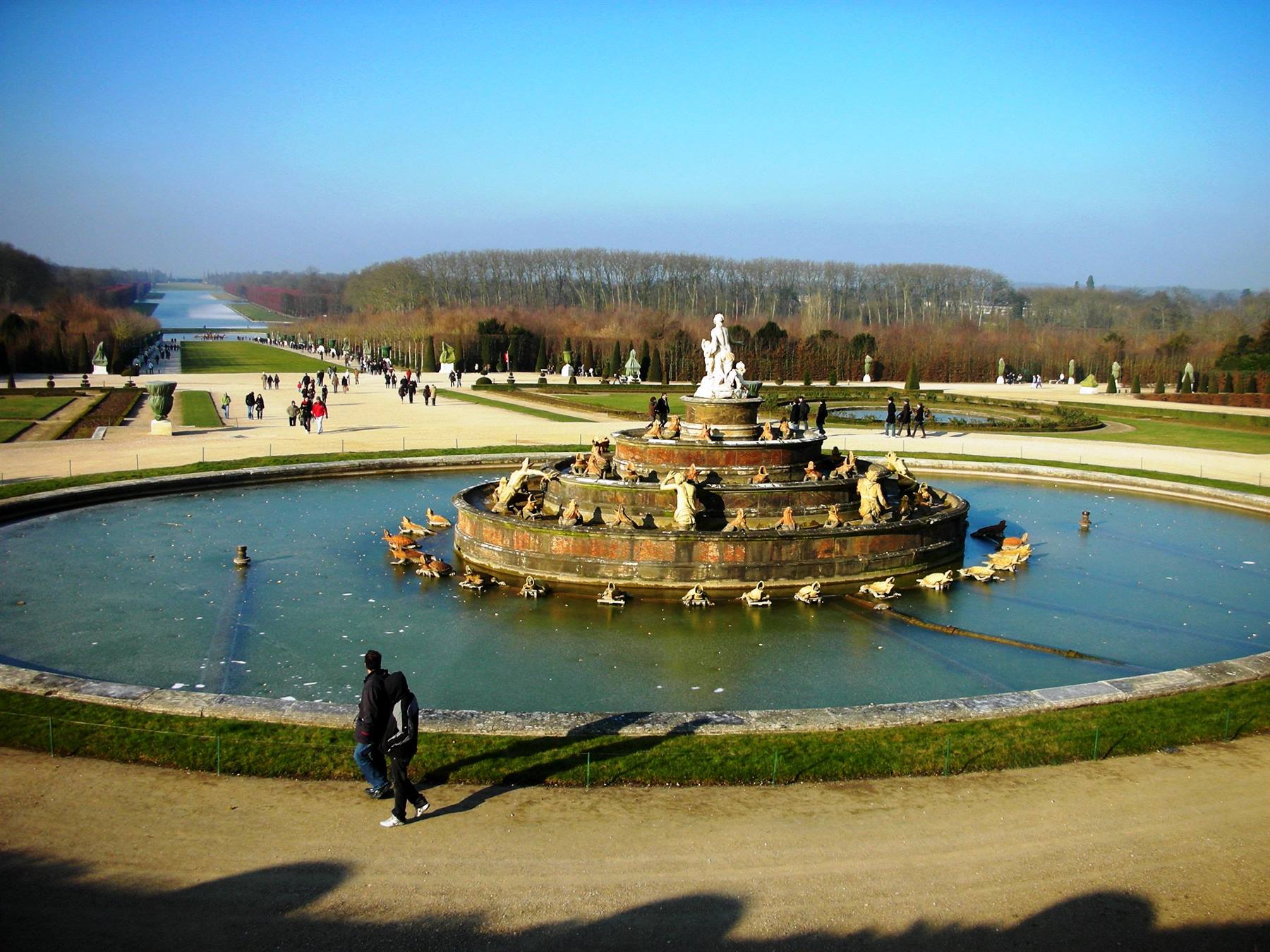 veduta dei giardini di versailles