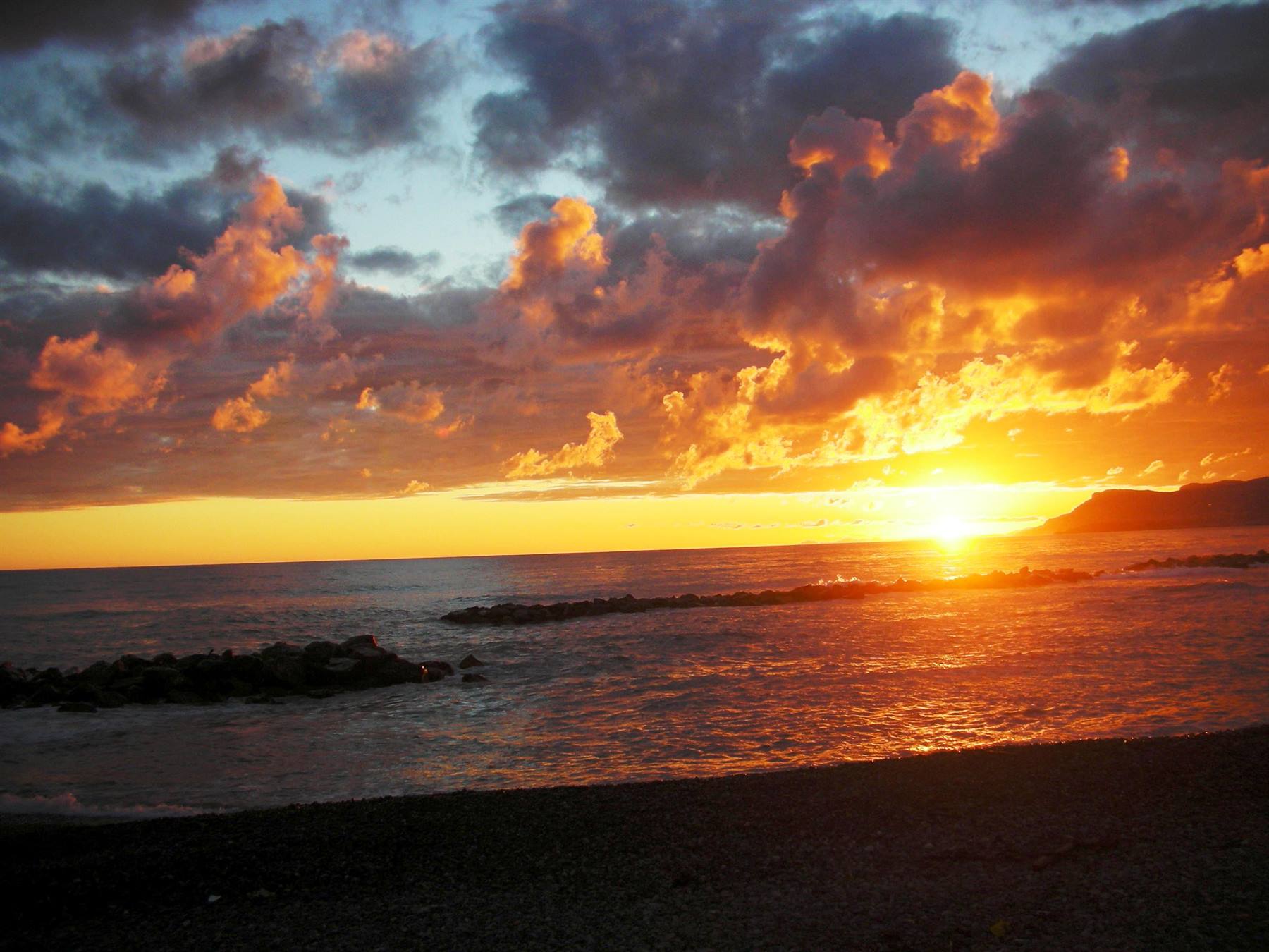 un tramonto romantico
