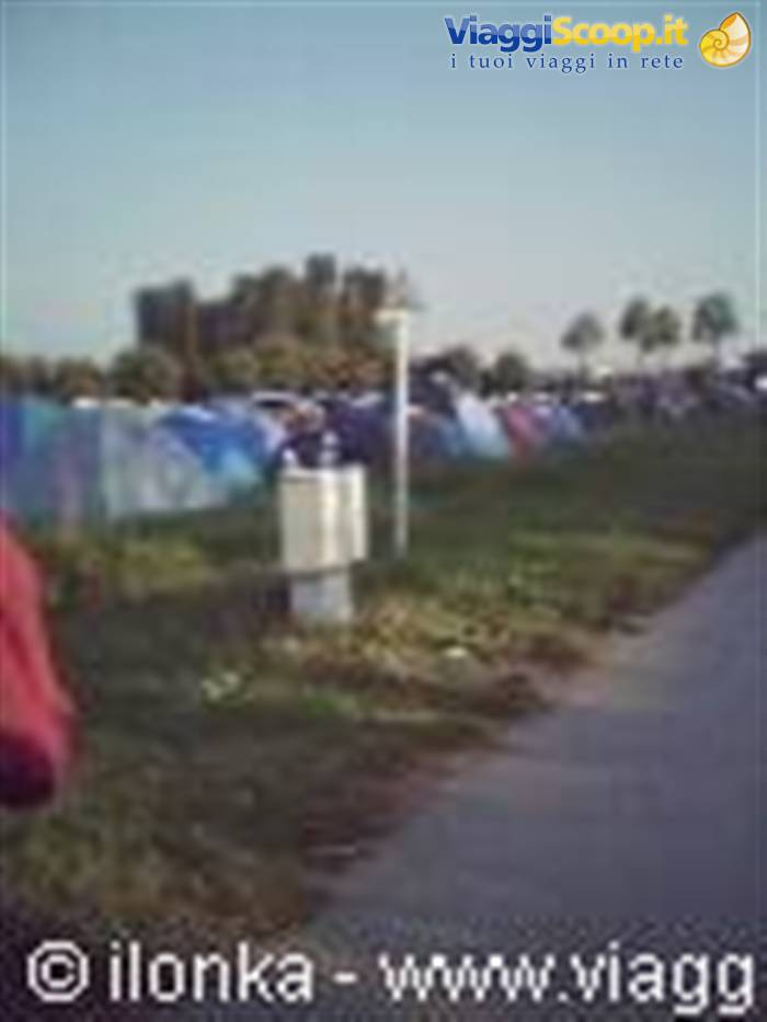 zona camping in occasione del concerto
