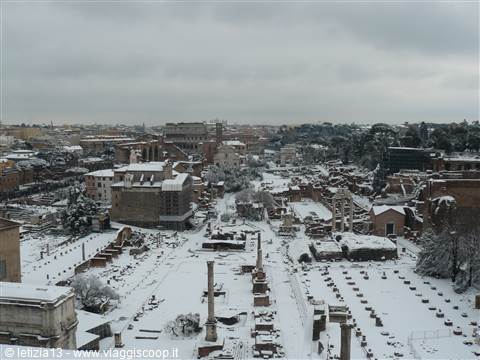 Vista su Fori e Colosseo