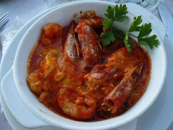 Shrimps Saganaki