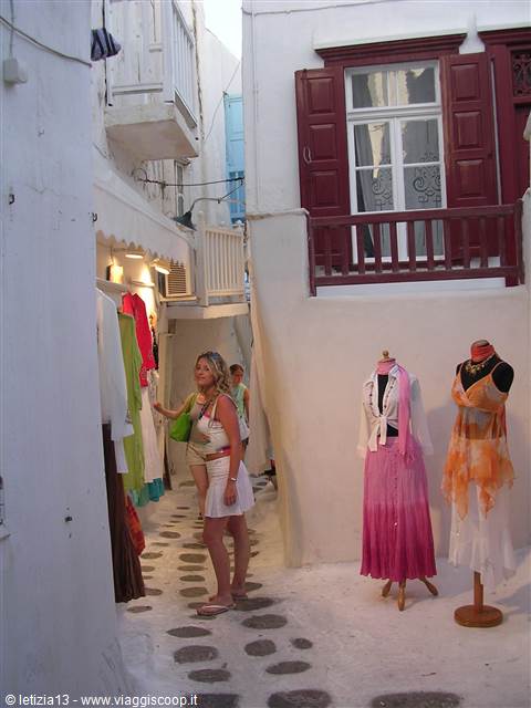Nei vicoli di Mykonos town