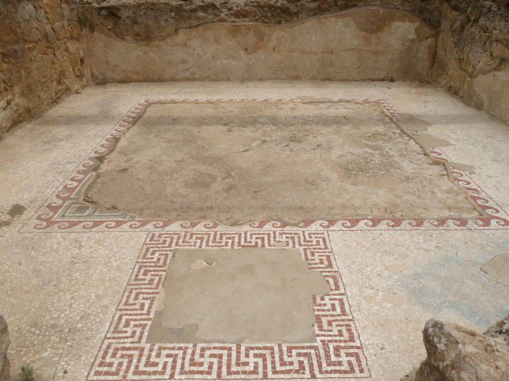 MORGANTINA - casa del Ganimede, mosaici.