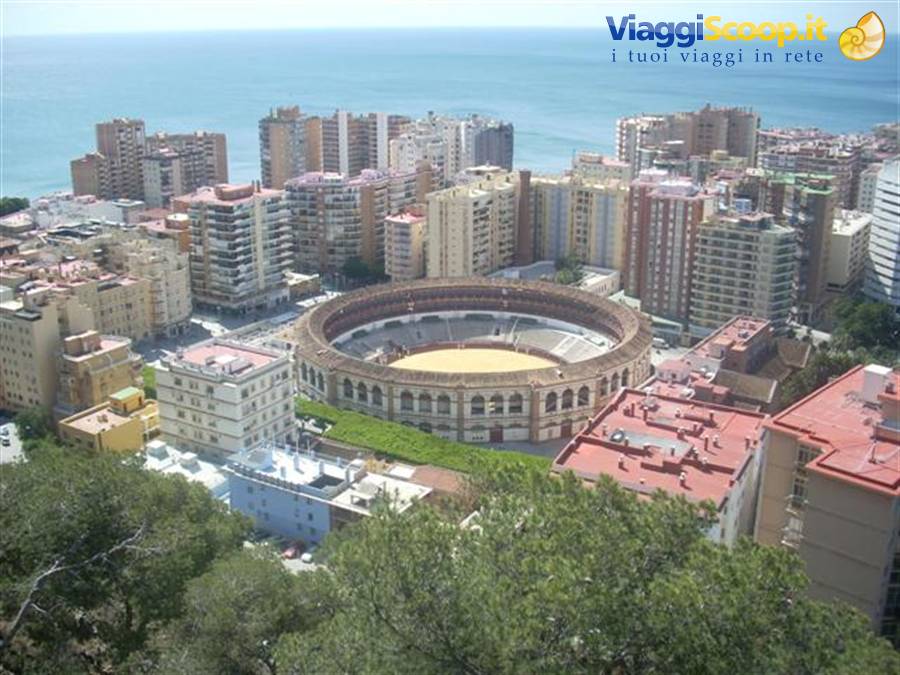 la plaza de toros vista dal monte gibralfaro