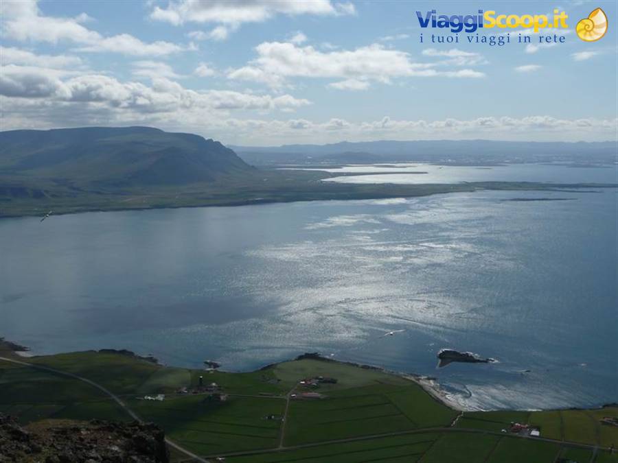Vista su Reykjavìk da Akrafjall