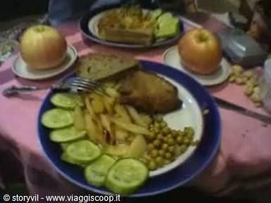 cibo dalla carrozza ristorante